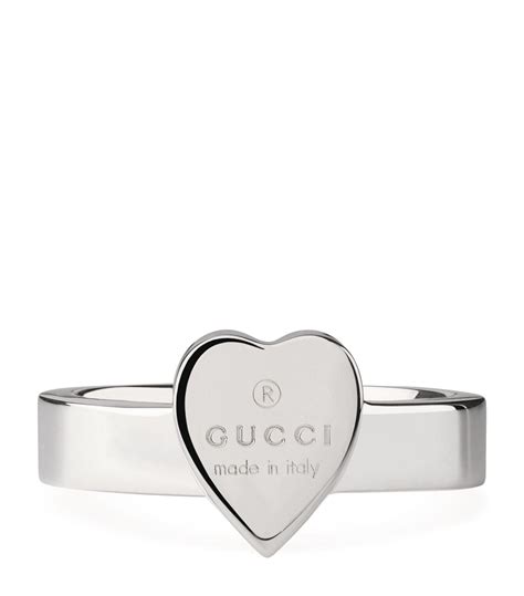 gucci heart ring size 10|Gucci Sterling Silver Trademark Heart Ring .